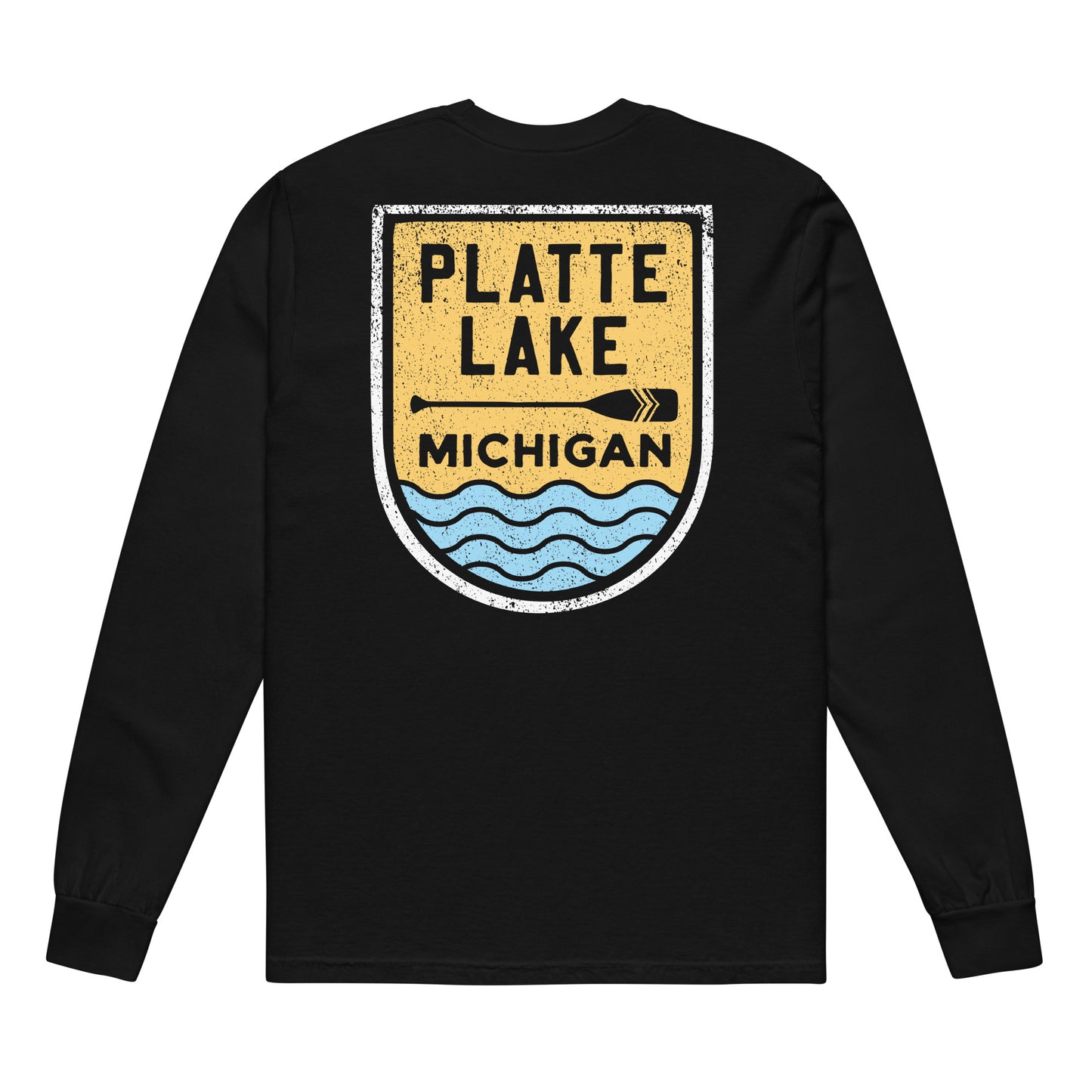 Canoe (front & back) long sleeve - Unisex (Comfort Color) t-shirt
