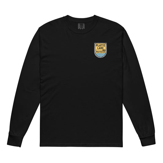 Canoe (front & back) long sleeve - Unisex (Comfort Color) t-shirt