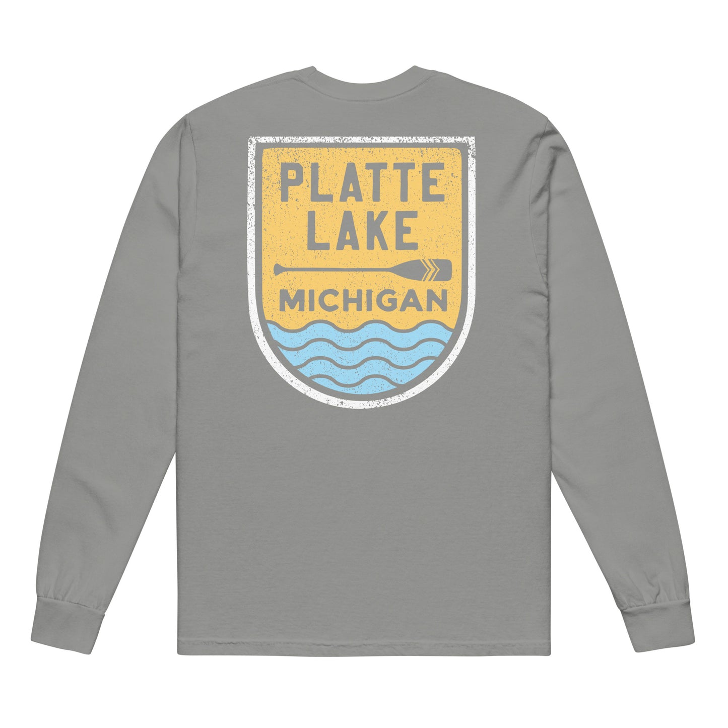 Canoe (front & back) long sleeve - Unisex (Comfort Color) t-shirt