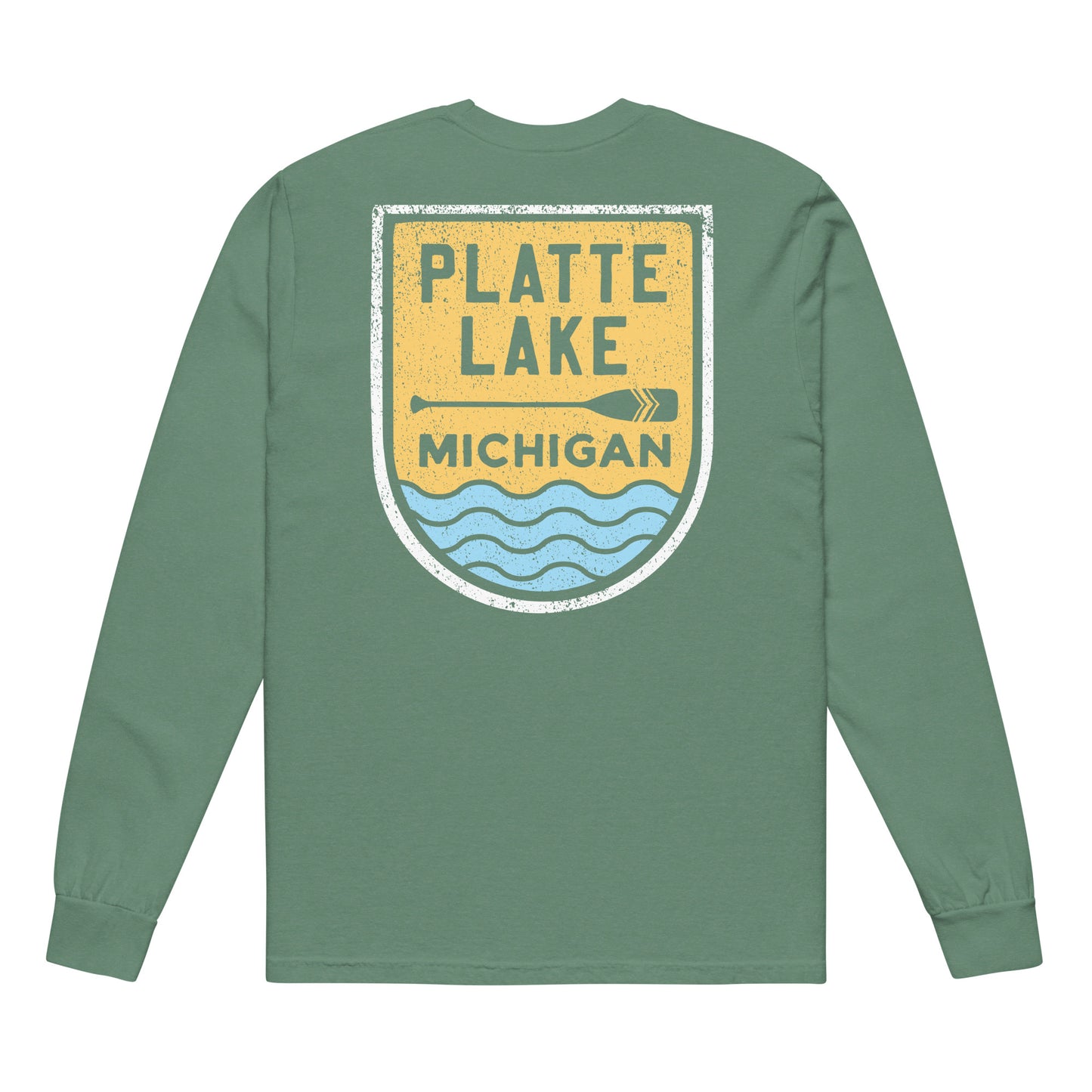 Canoe (front & back) long sleeve - Unisex (Comfort Color) t-shirt