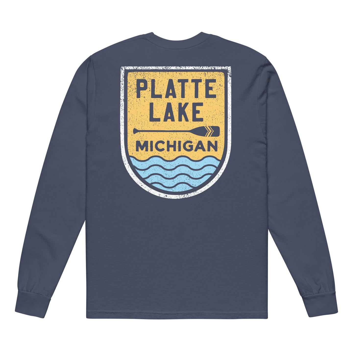 Canoe (front & back) long sleeve - Unisex (Comfort Color) t-shirt