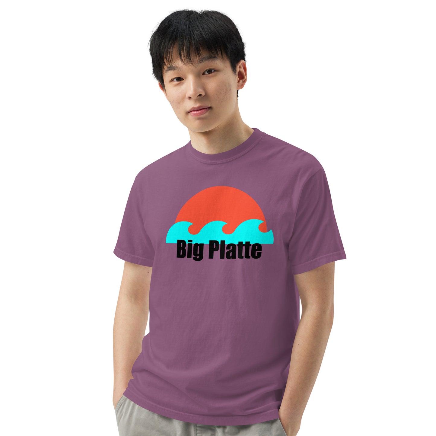 Big Platte waves Unisex garment-dyed heavyweight t-shirt