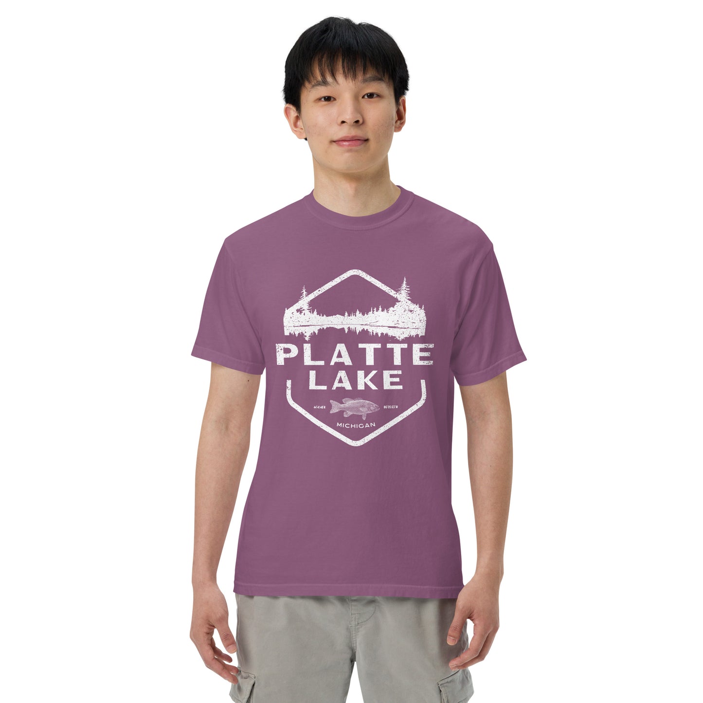 Platte fish - Unisex (Comfort Color) t-shirt