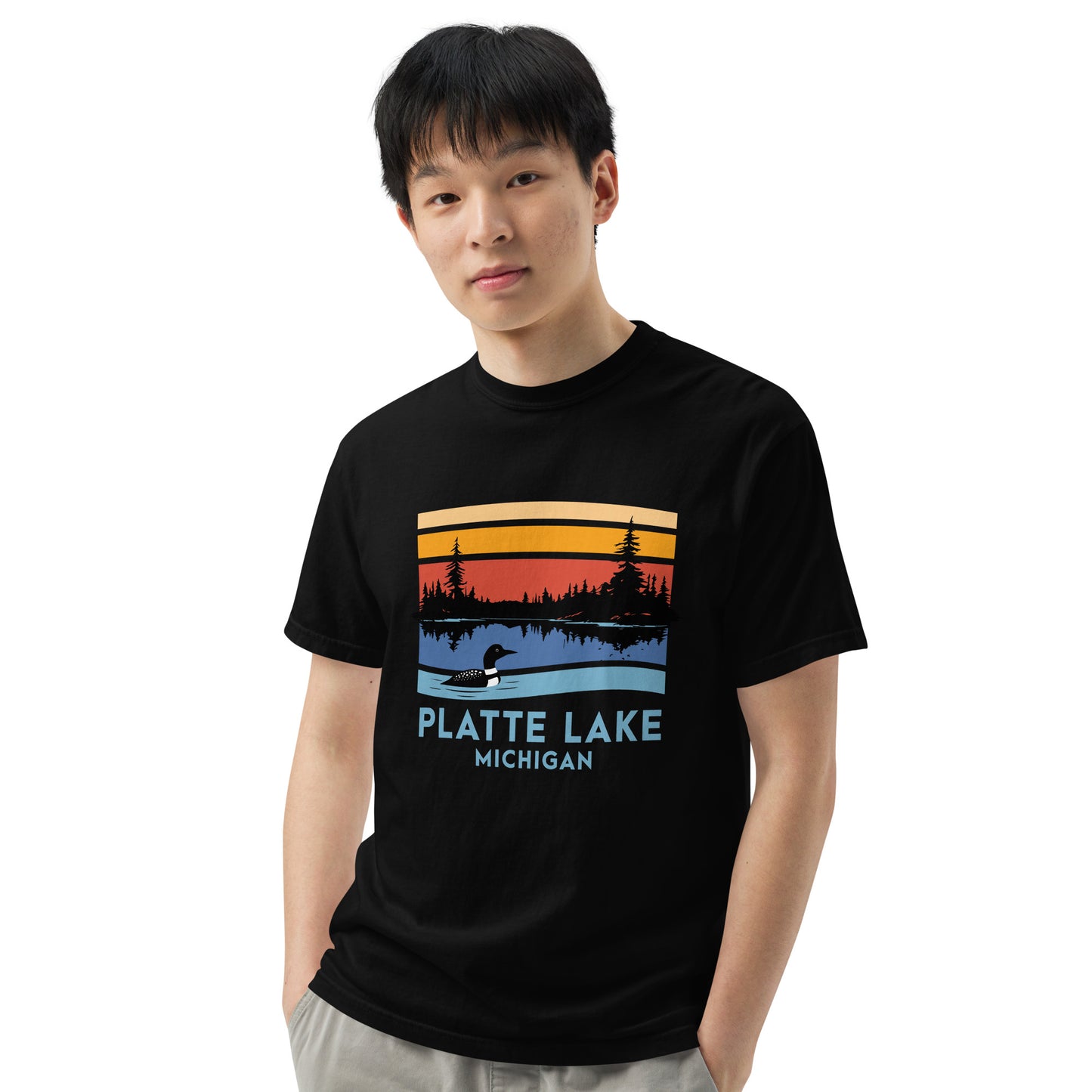 Platte Lake color short sleeve - Unisex (Comfort Color) t-shirt