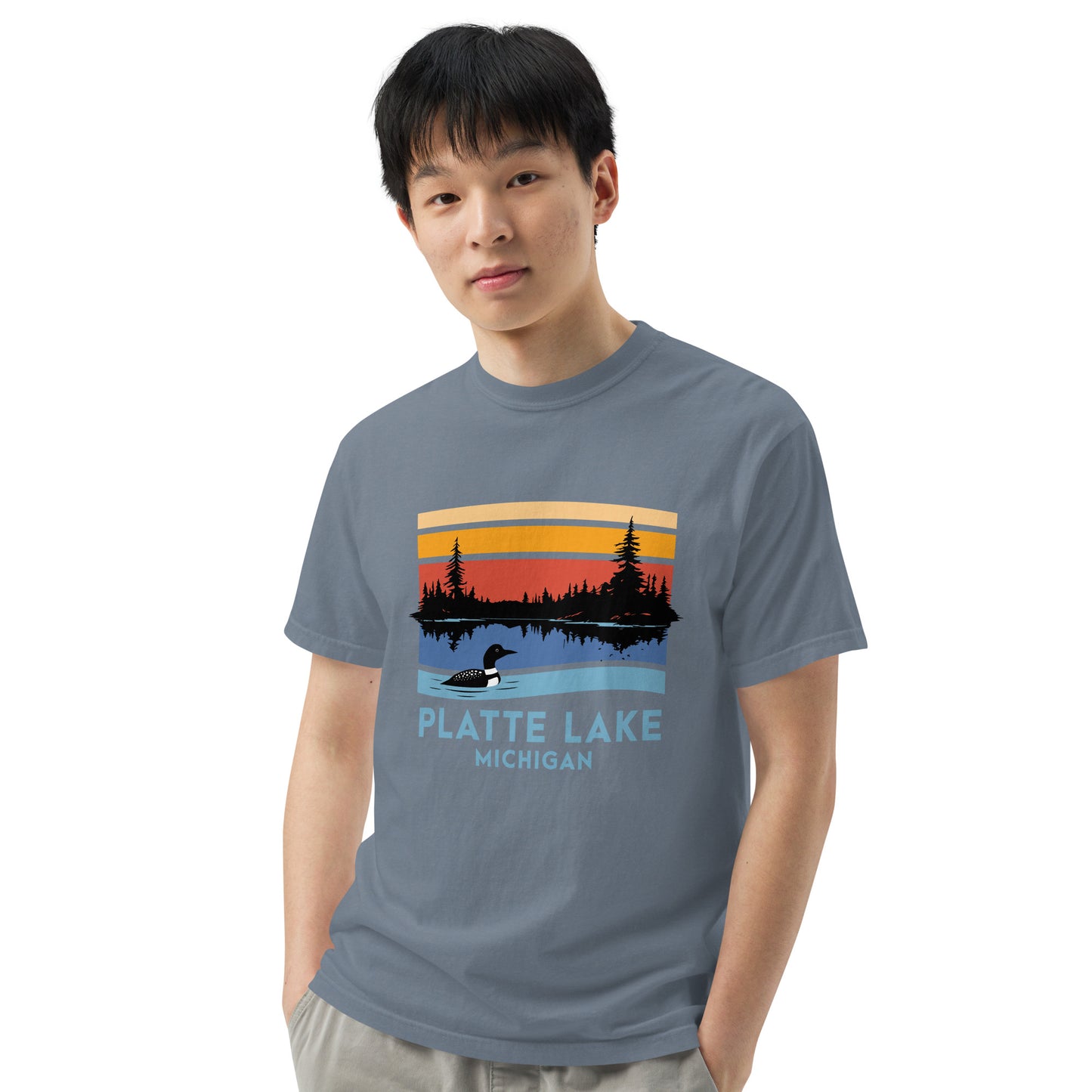 Platte Lake color short sleeve - Unisex (Comfort Color) t-shirt