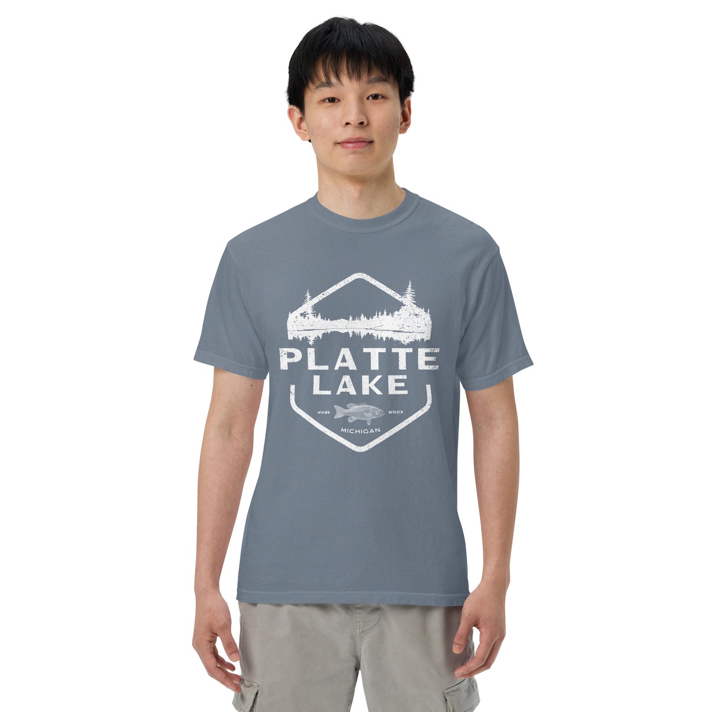 Platte fish - Unisex (Comfort Color) t-shirt