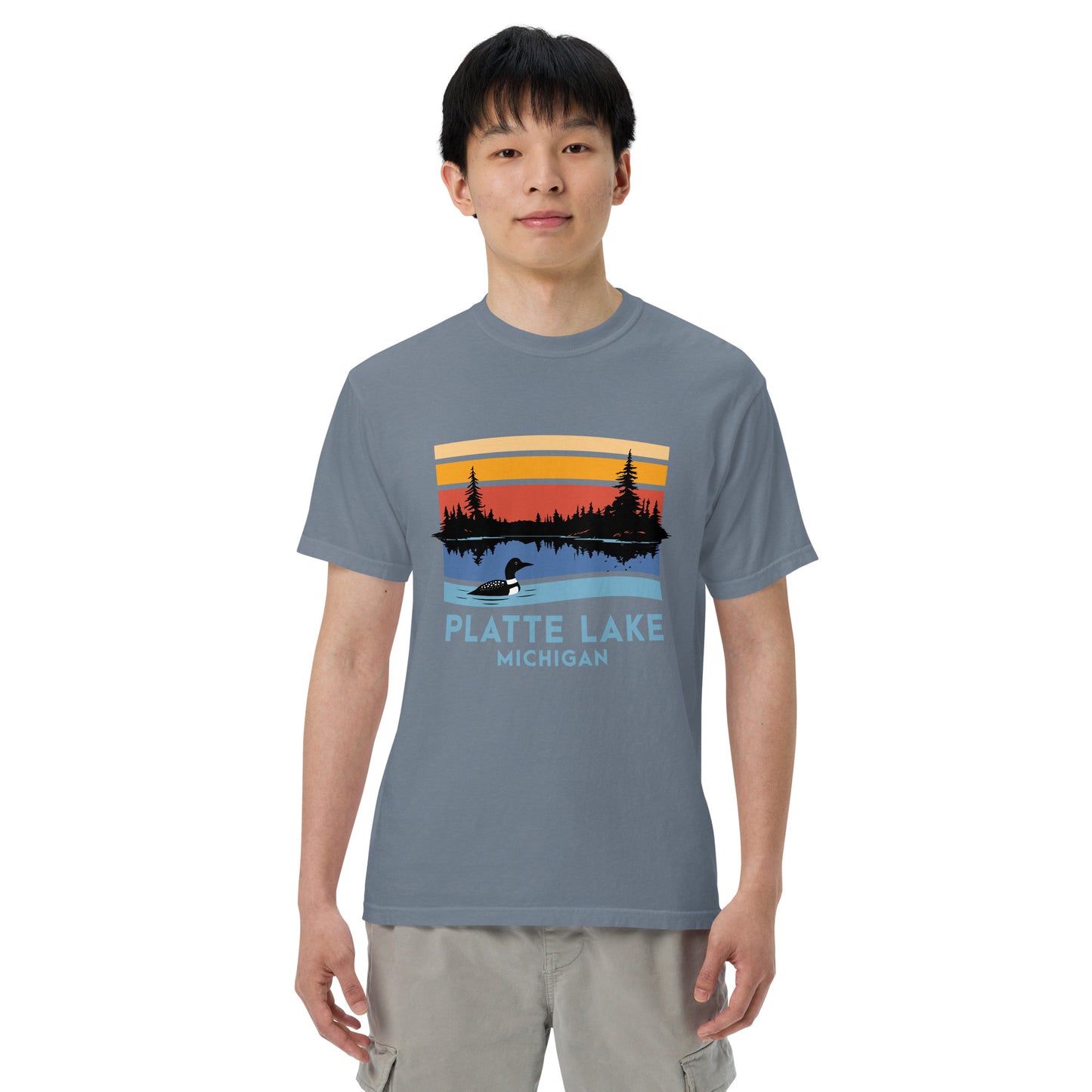Platte Lake color short sleeve - Unisex (Comfort Color) t-shirt