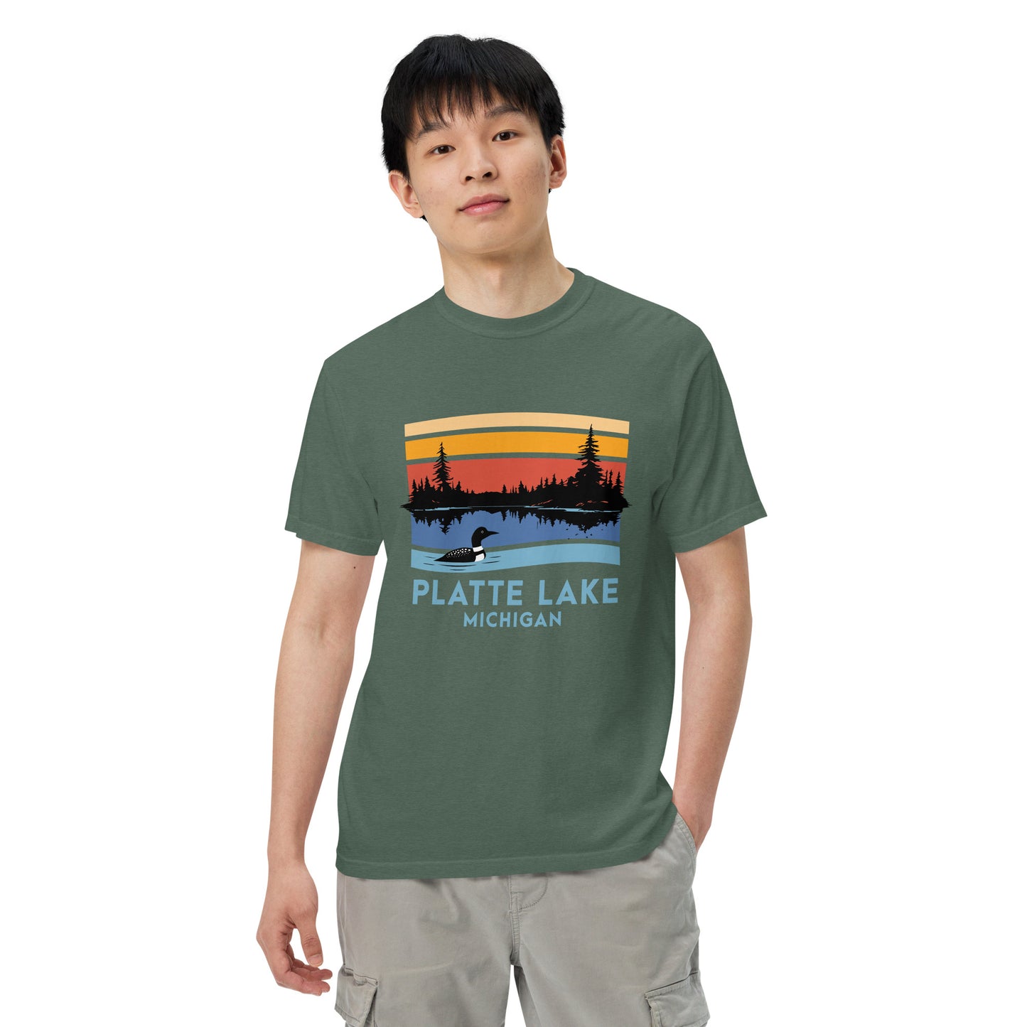 Platte Lake color short sleeve - Unisex (Comfort Color) t-shirt