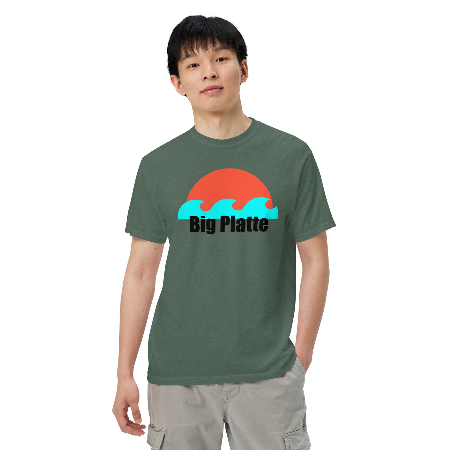 Big Platte waves Unisex garment-dyed heavyweight t-shirt