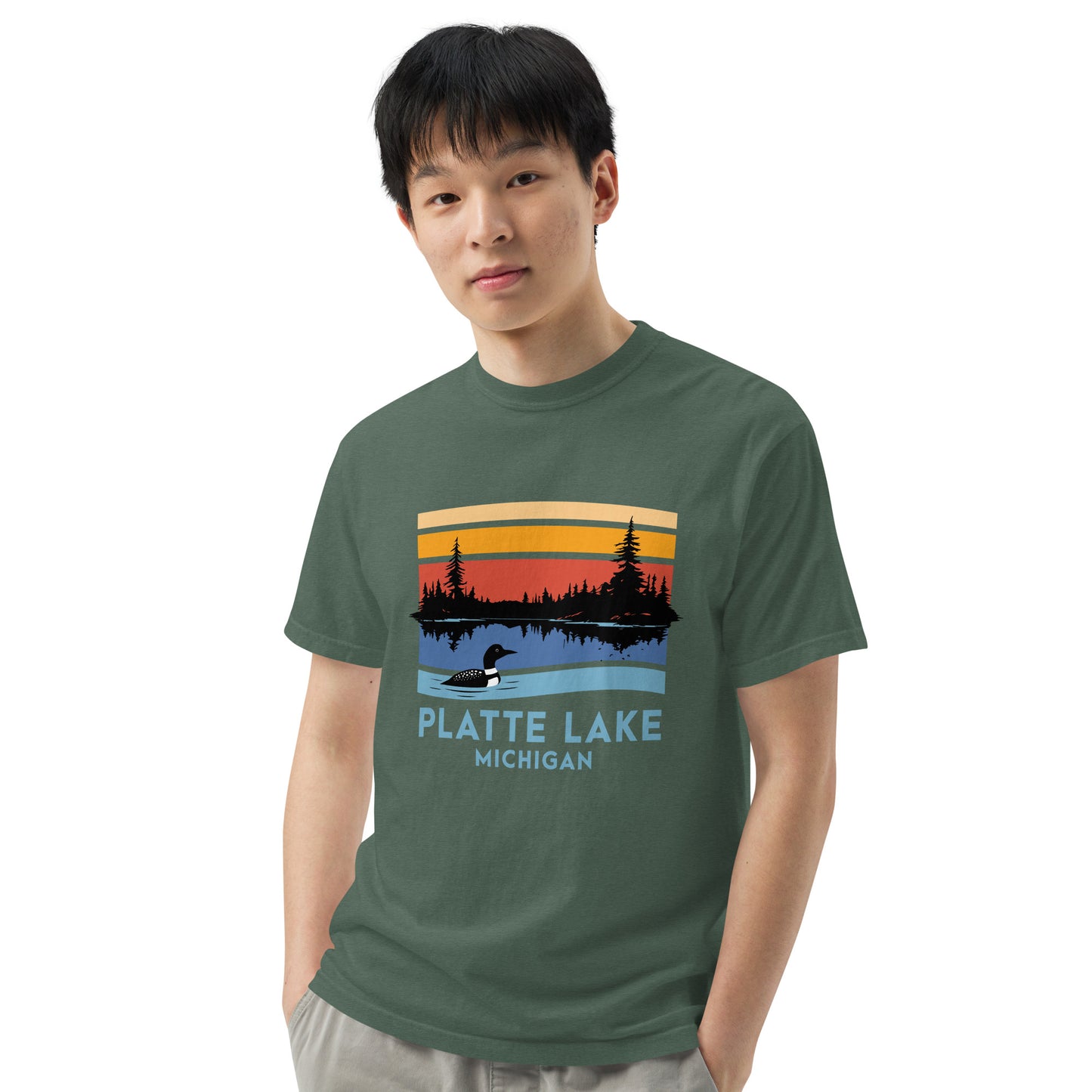 Platte Lake color short sleeve - Unisex (Comfort Color) t-shirt