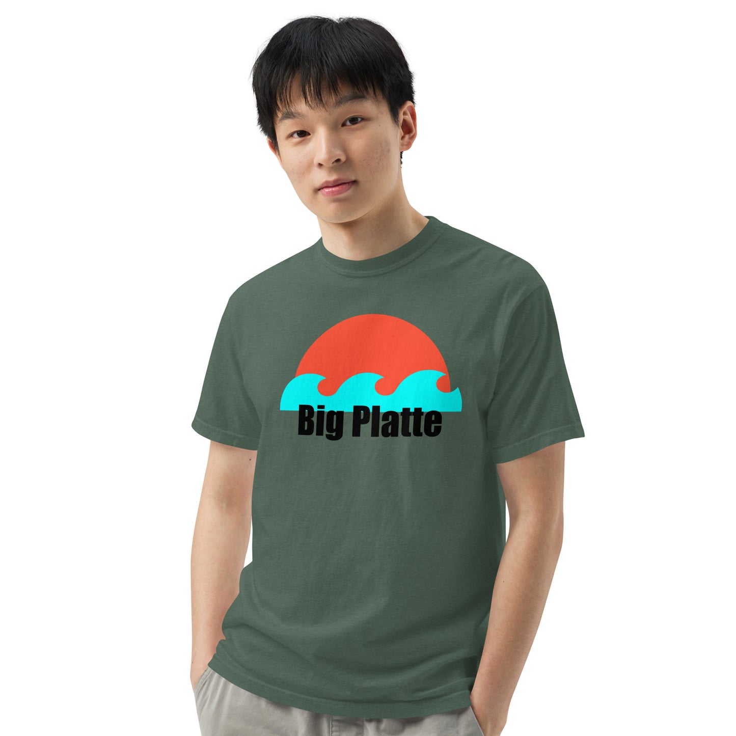 Big Platte waves Unisex garment-dyed heavyweight t-shirt