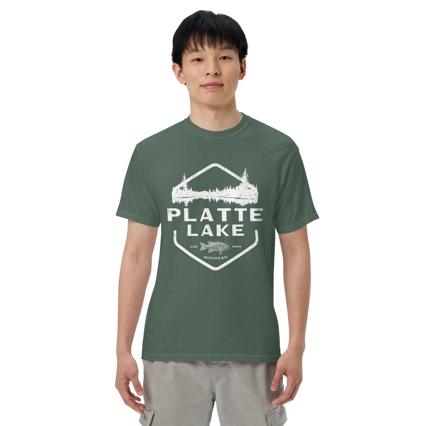 Platte fish - Unisex (Comfort Color) t-shirt