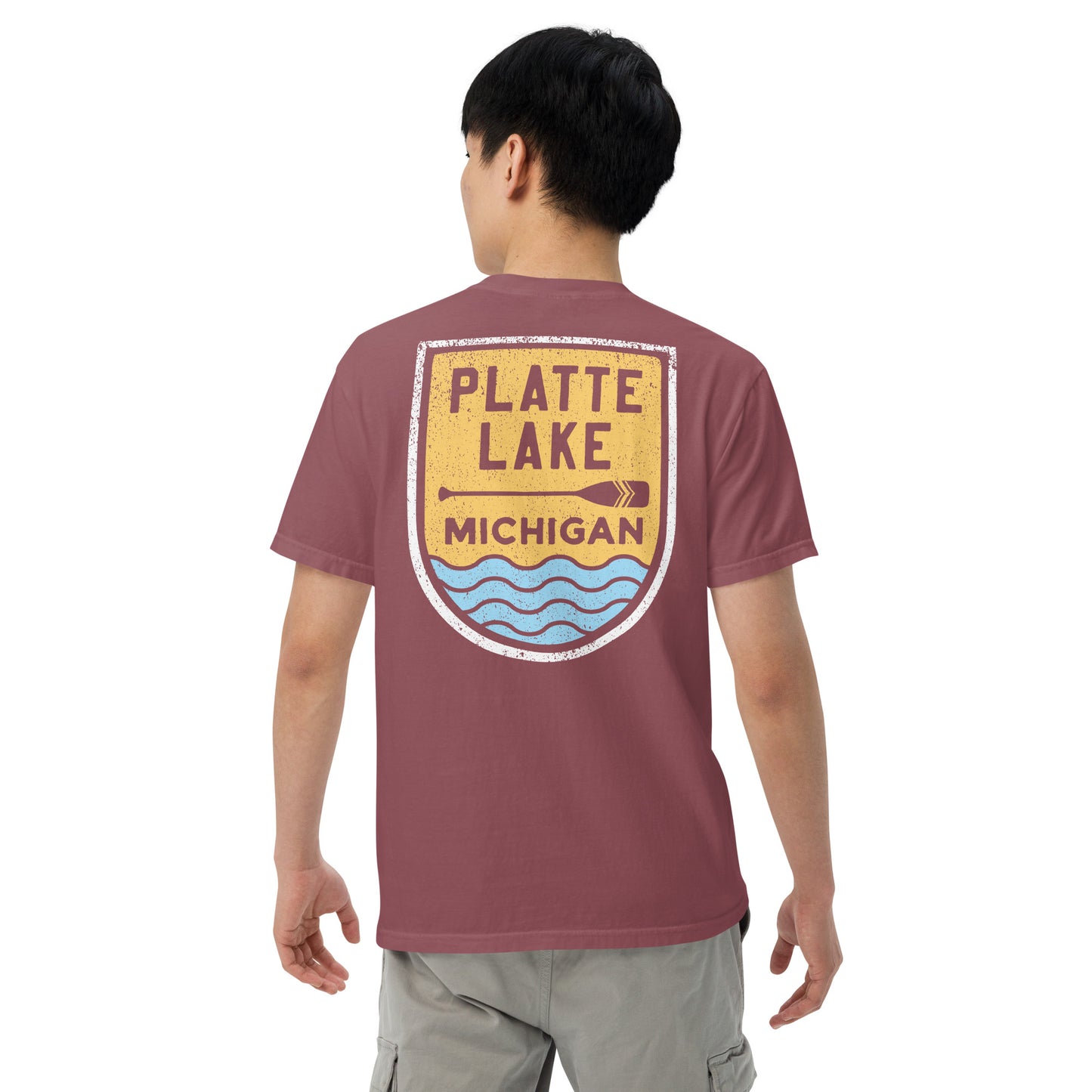 Platte Paddle (front & back) - Unisex (Comfort Color) t-shirt