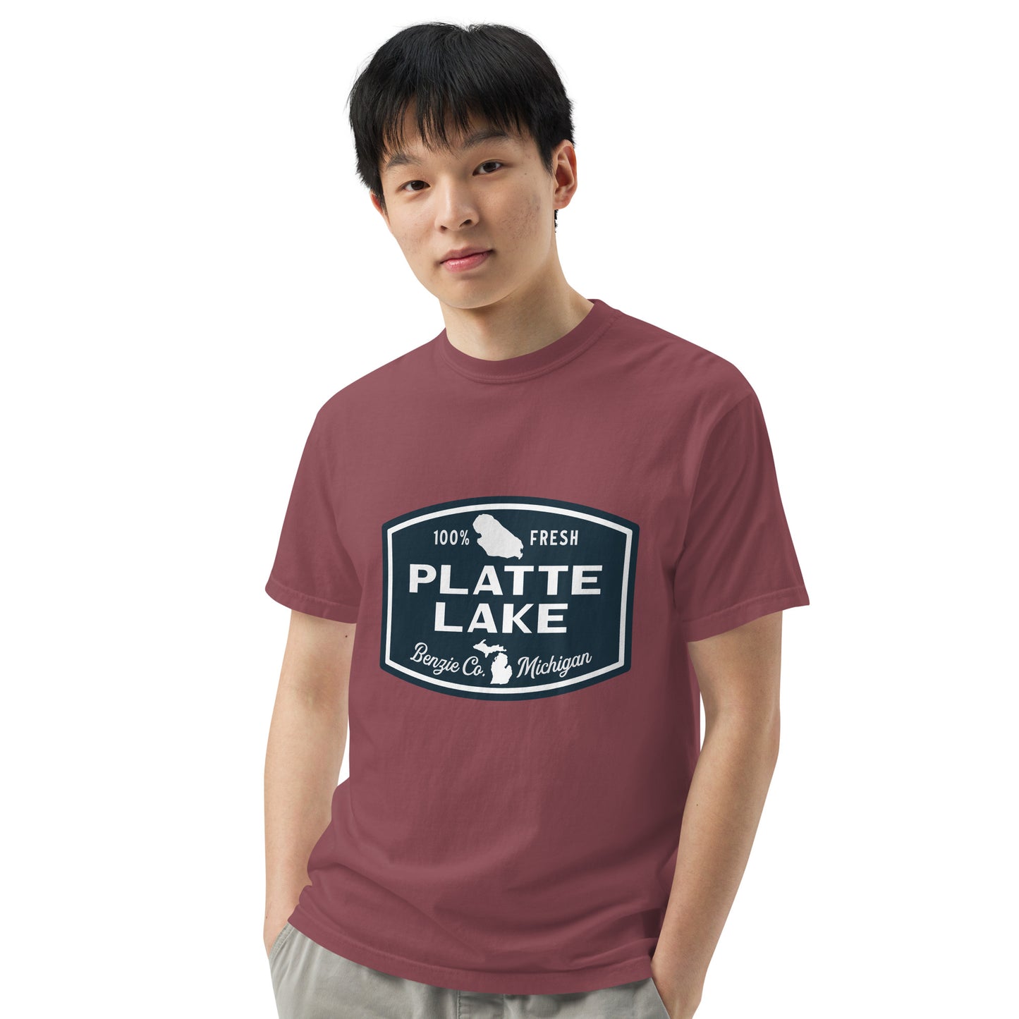 Platte Lake Badge logo - Unisex (Comfort Color) t-shirt
