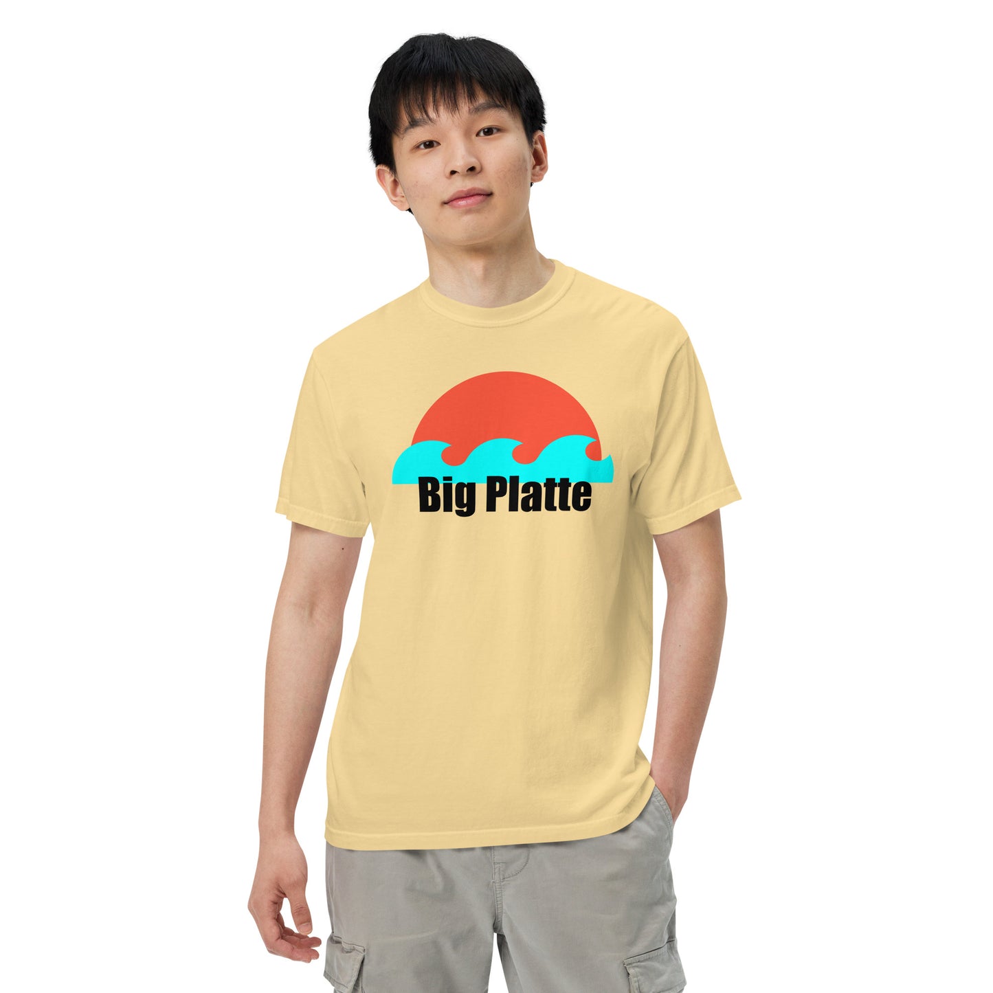 Big Platte waves Unisex garment-dyed heavyweight t-shirt