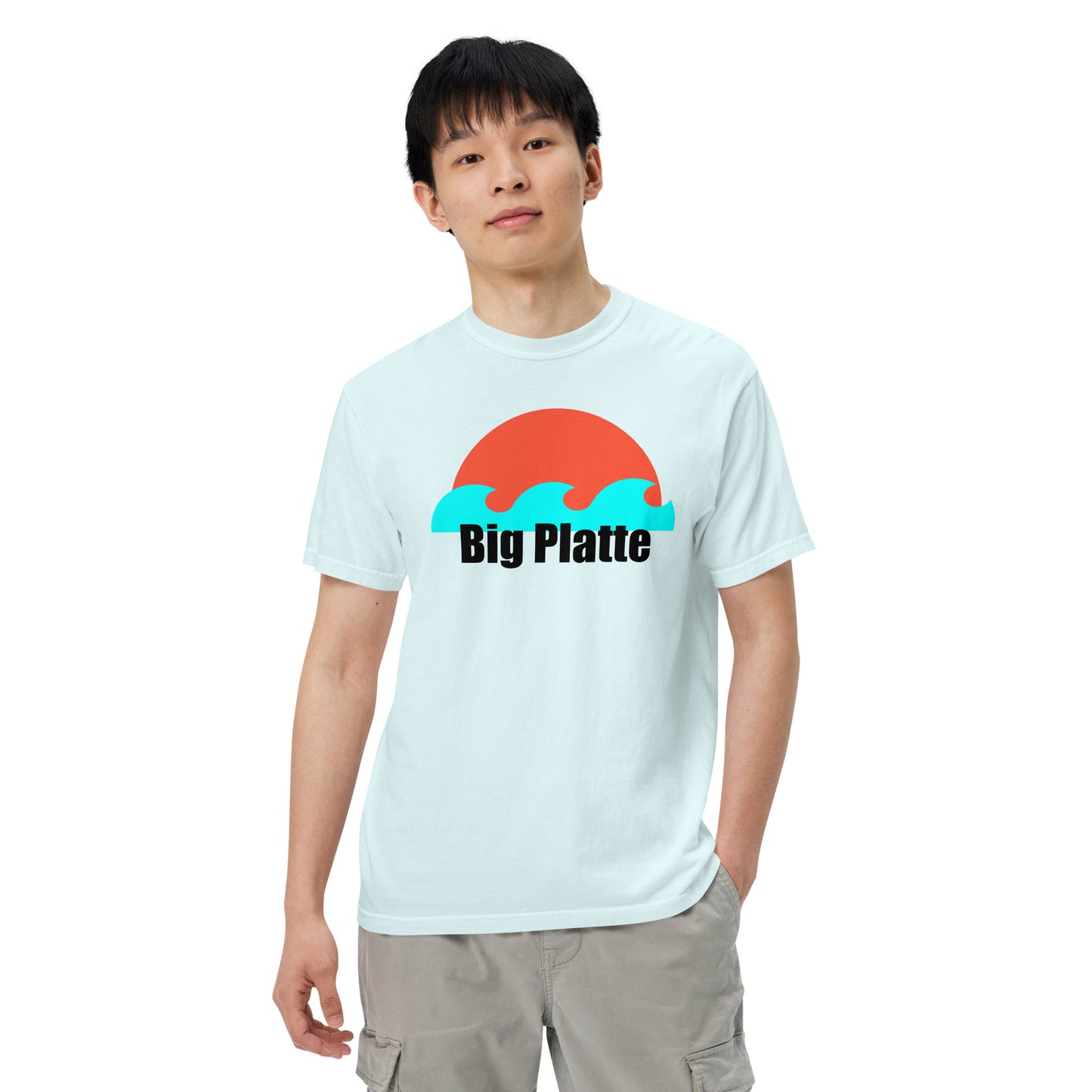 Big Platte waves Unisex garment-dyed heavyweight t-shirt