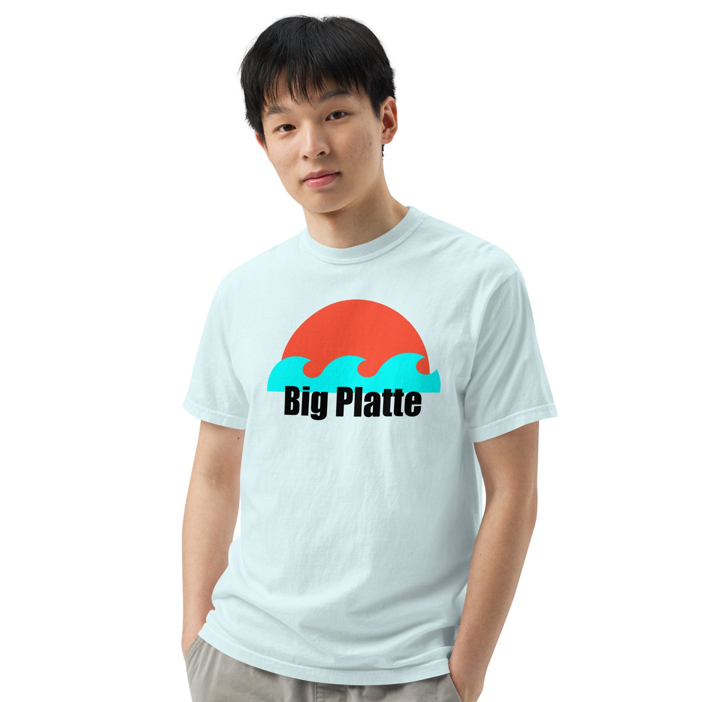 Big Platte waves Unisex garment-dyed heavyweight t-shirt