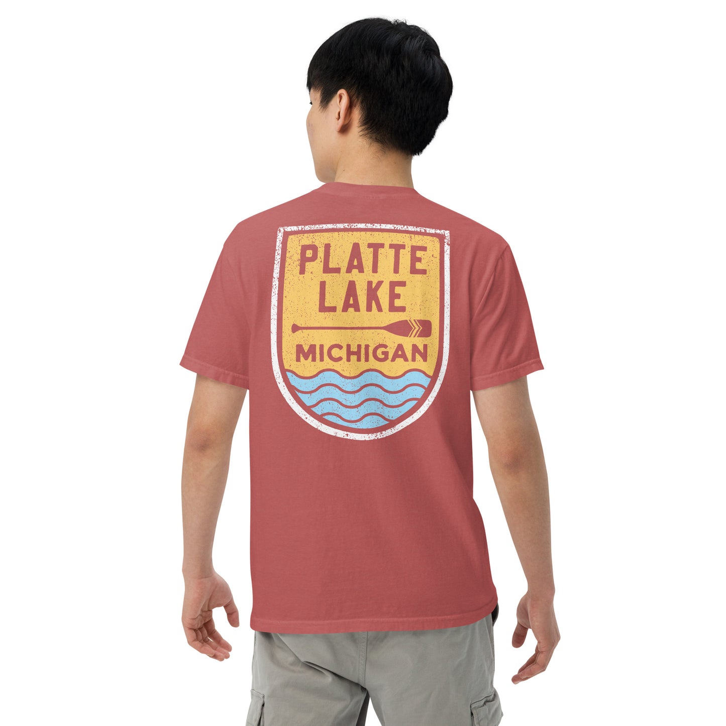 Platte Paddle (front & back) - Unisex (Comfort Color) t-shirt