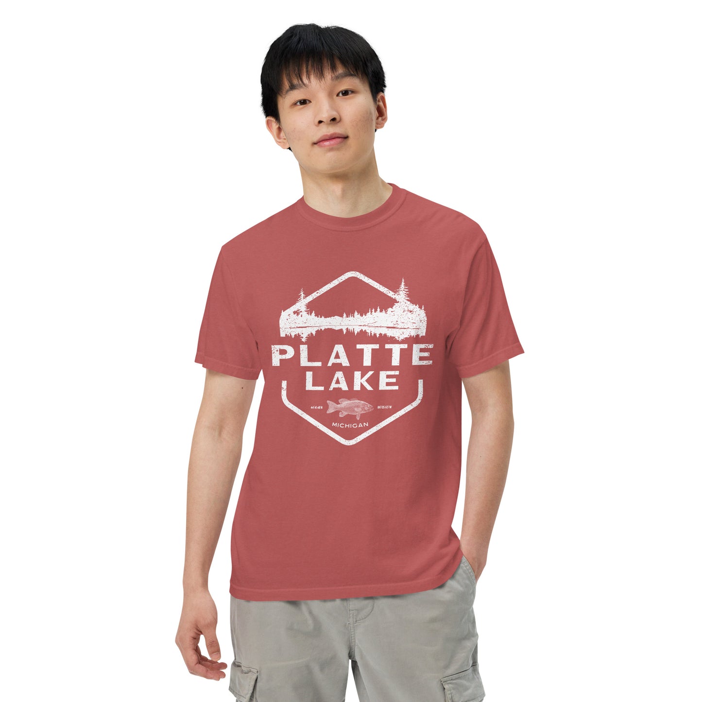 Platte fish - Unisex (Comfort Color) t-shirt