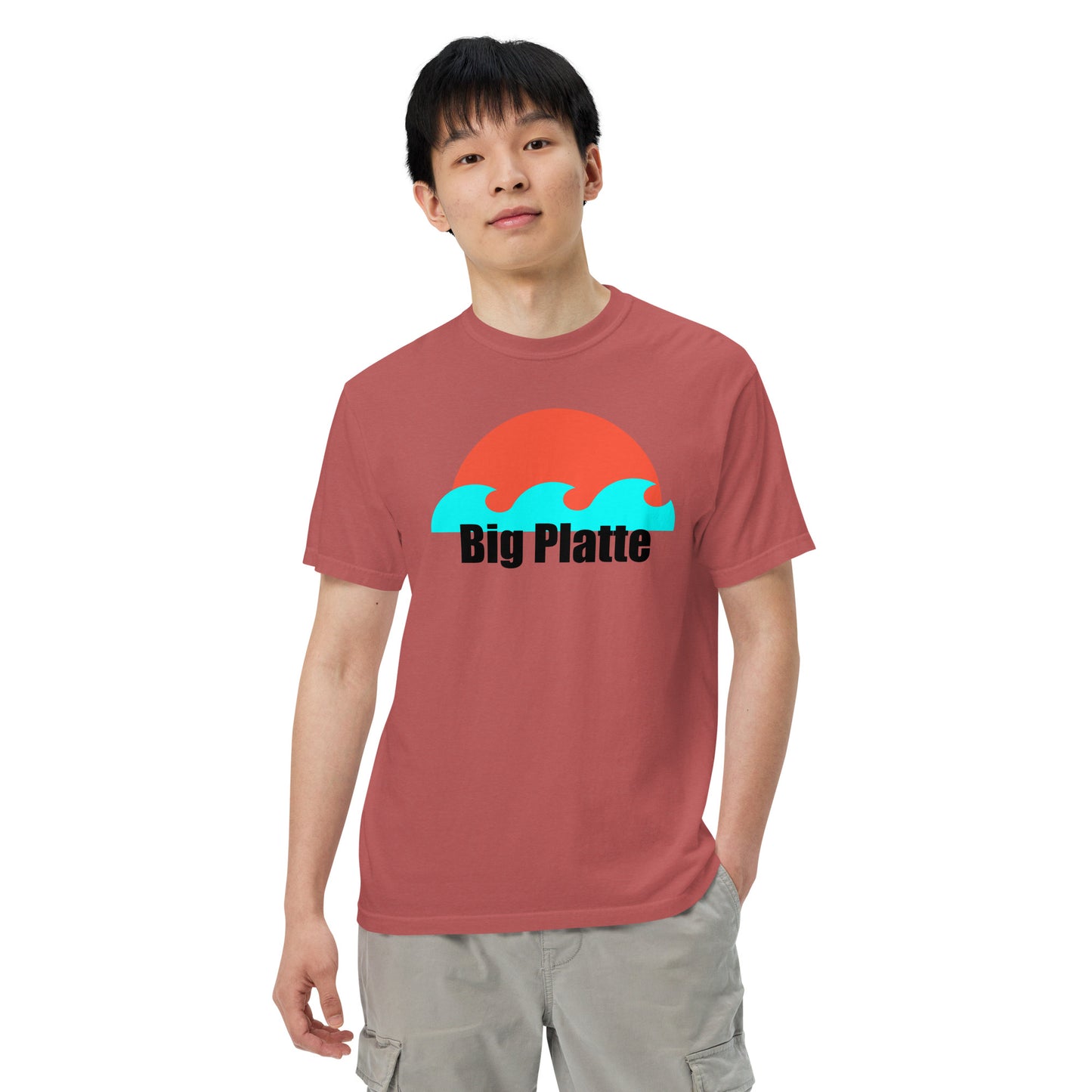 Big Platte waves Unisex garment-dyed heavyweight t-shirt