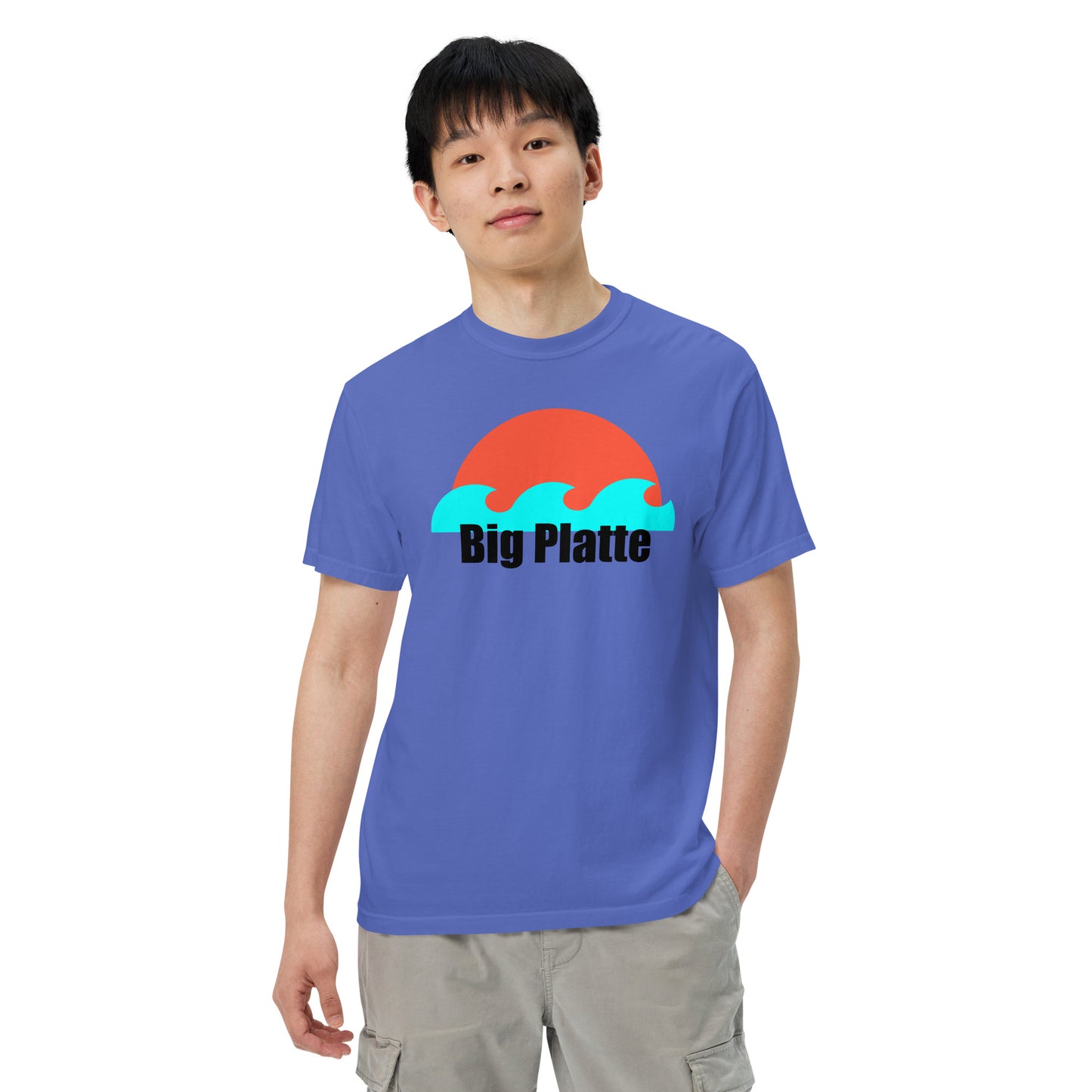 Big Platte waves Unisex garment-dyed heavyweight t-shirt