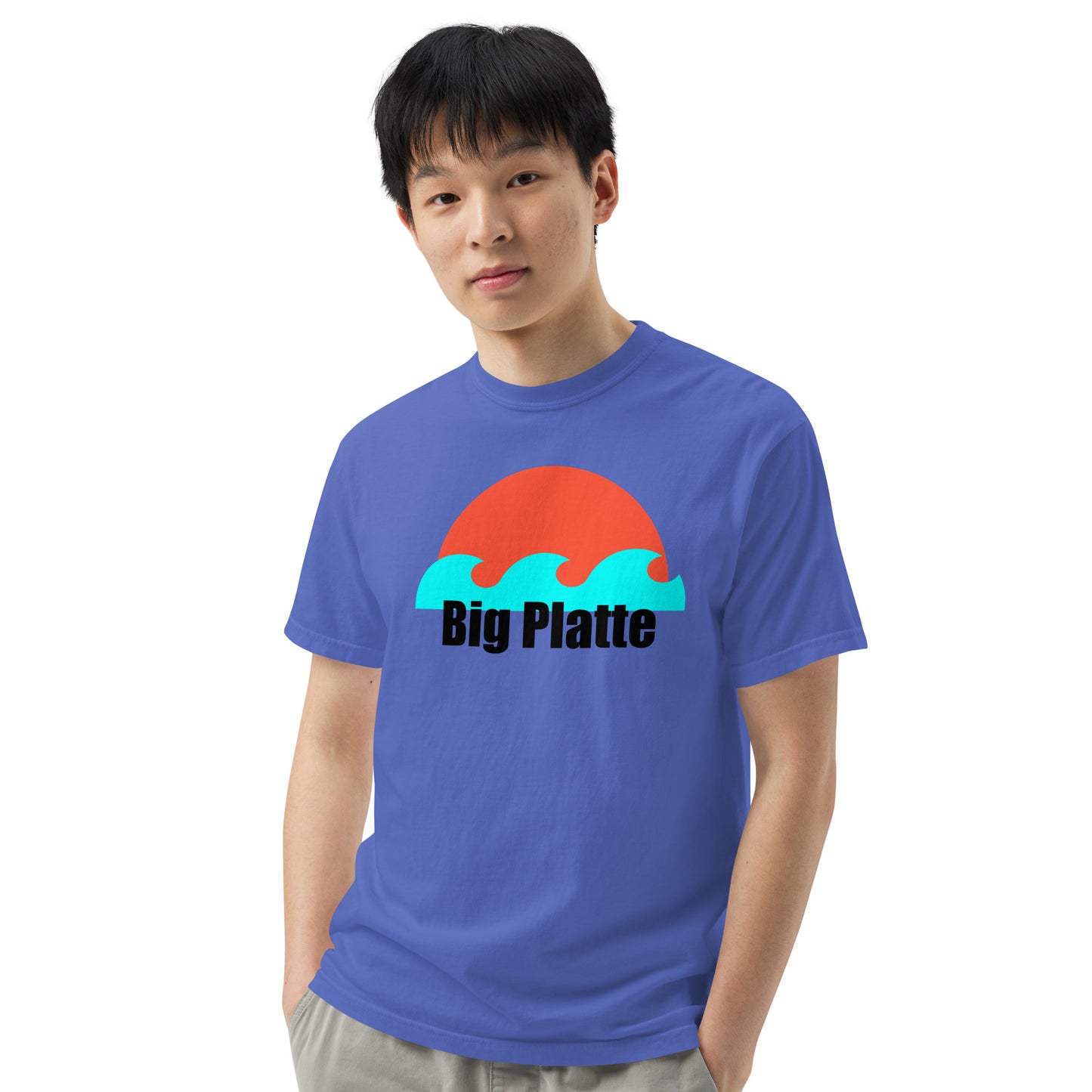 Big Platte waves Unisex garment-dyed heavyweight t-shirt