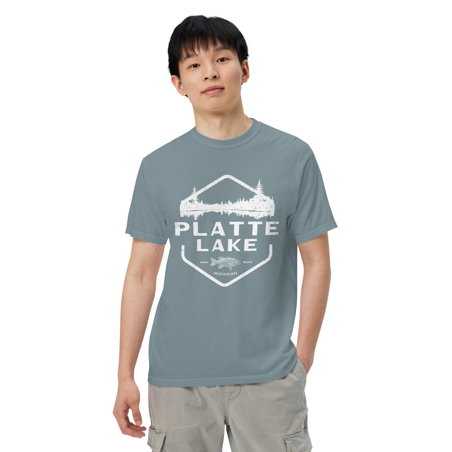 Platte fish - Unisex (Comfort Color) t-shirt