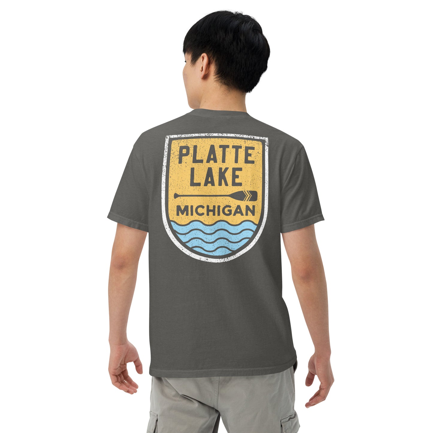 Platte Paddle (front & back) - Unisex (Comfort Color) t-shirt