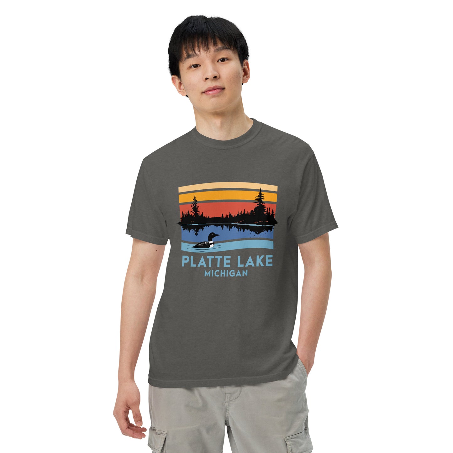 Platte Lake color short sleeve - Unisex (Comfort Color) t-shirt