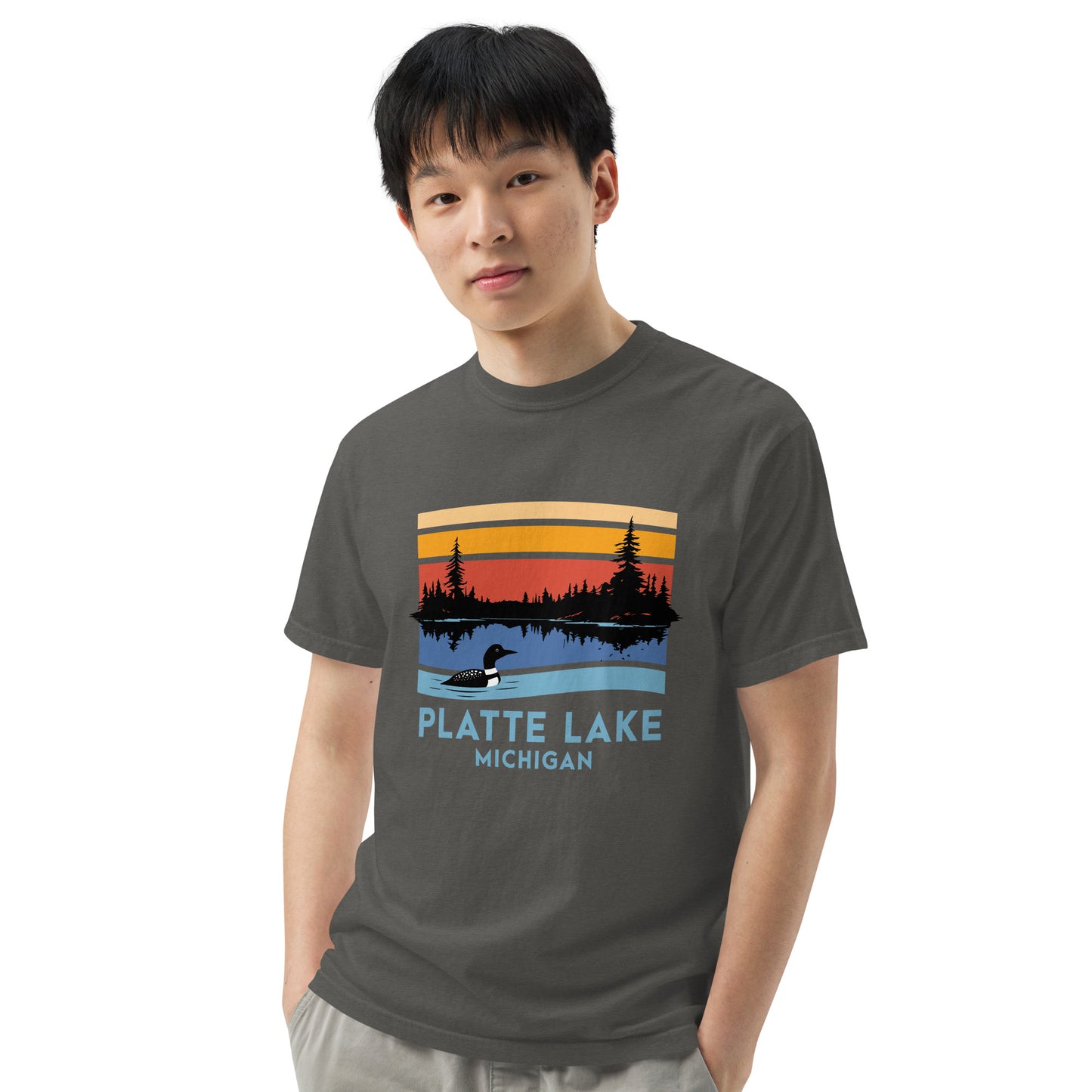 Platte Lake color short sleeve - Unisex (Comfort Color) t-shirt