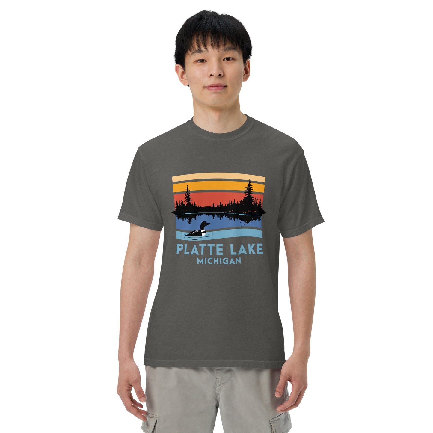 Platte Lake color short sleeve - Unisex (Comfort Color) t-shirt