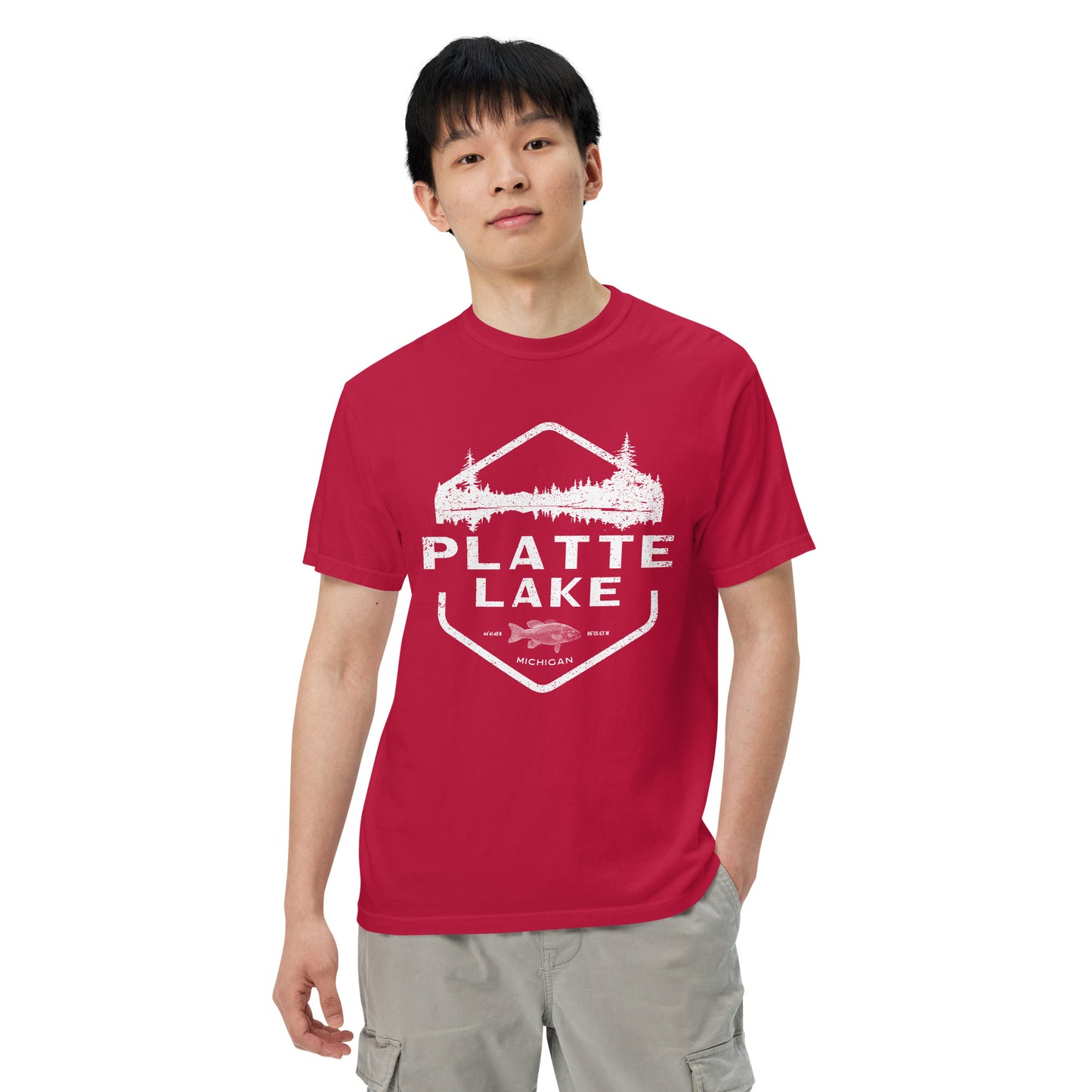Platte fish - Unisex (Comfort Color) t-shirt