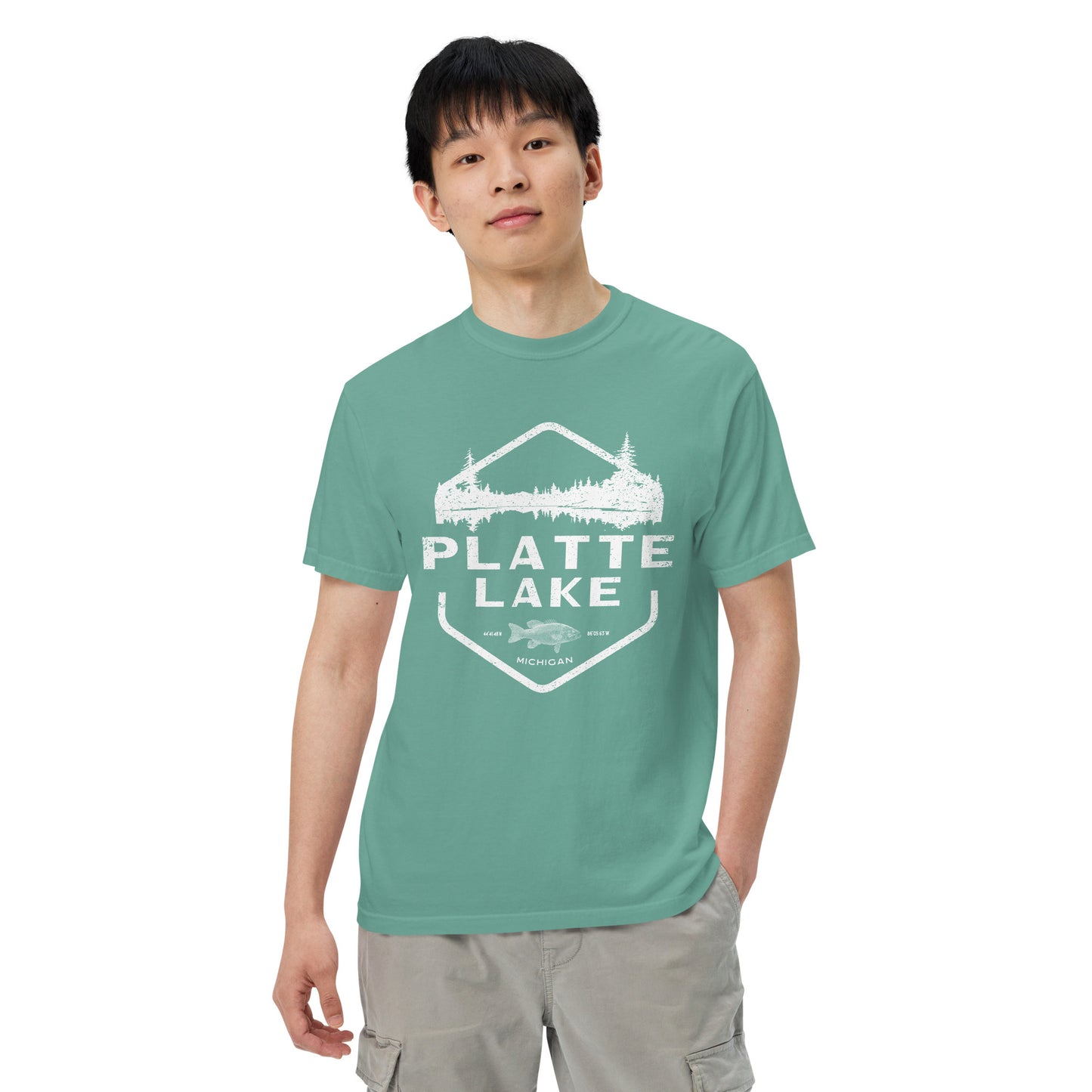 Platte fish - Unisex (Comfort Color) t-shirt
