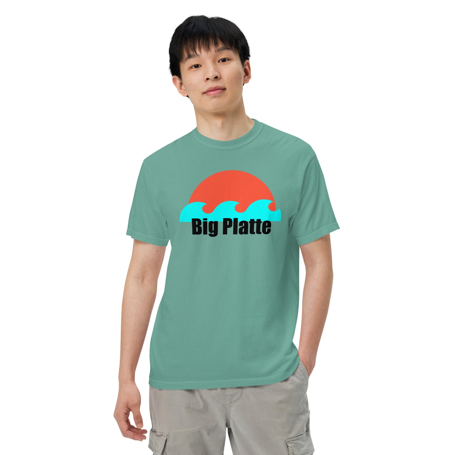 Big Platte waves Unisex garment-dyed heavyweight t-shirt
