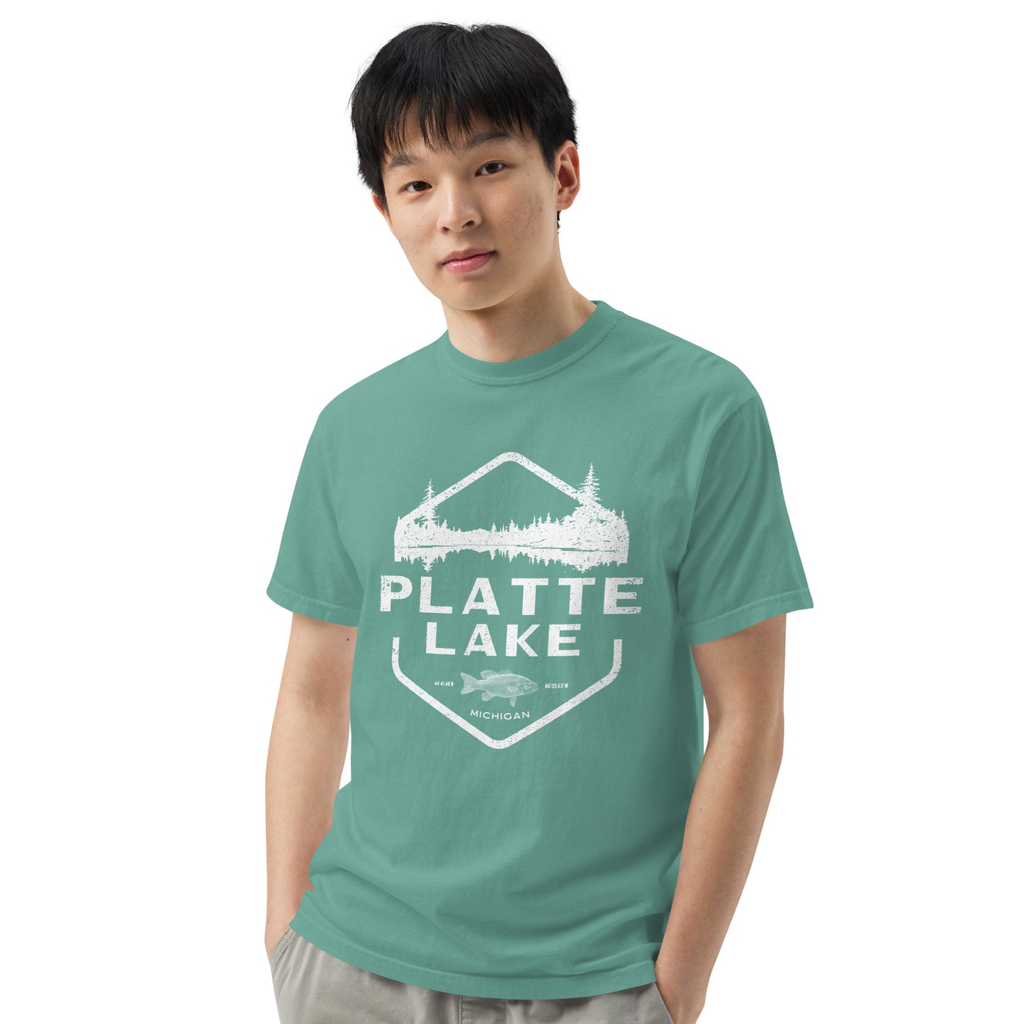 Platte fish - Unisex (Comfort Color) t-shirt