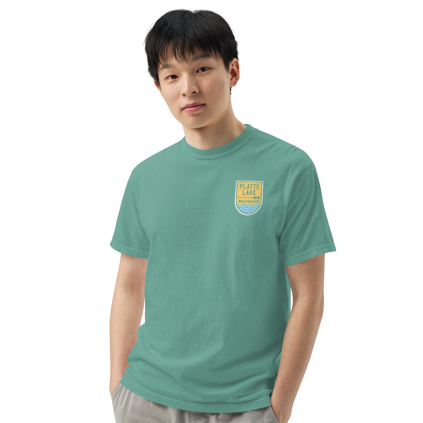 Platte Paddle (front & back) - Unisex (Comfort Color) t-shirt
