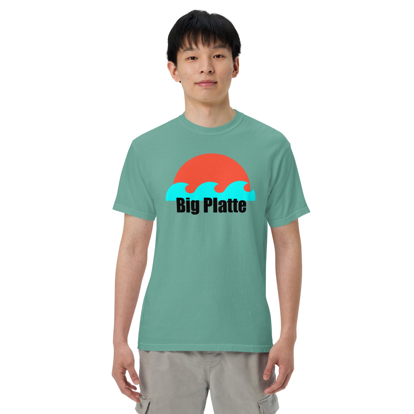 Big Platte waves Unisex garment-dyed heavyweight t-shirt