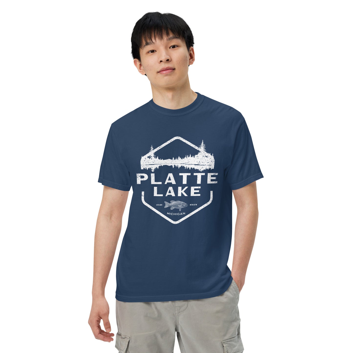 Platte fish - Unisex (Comfort Color) t-shirt