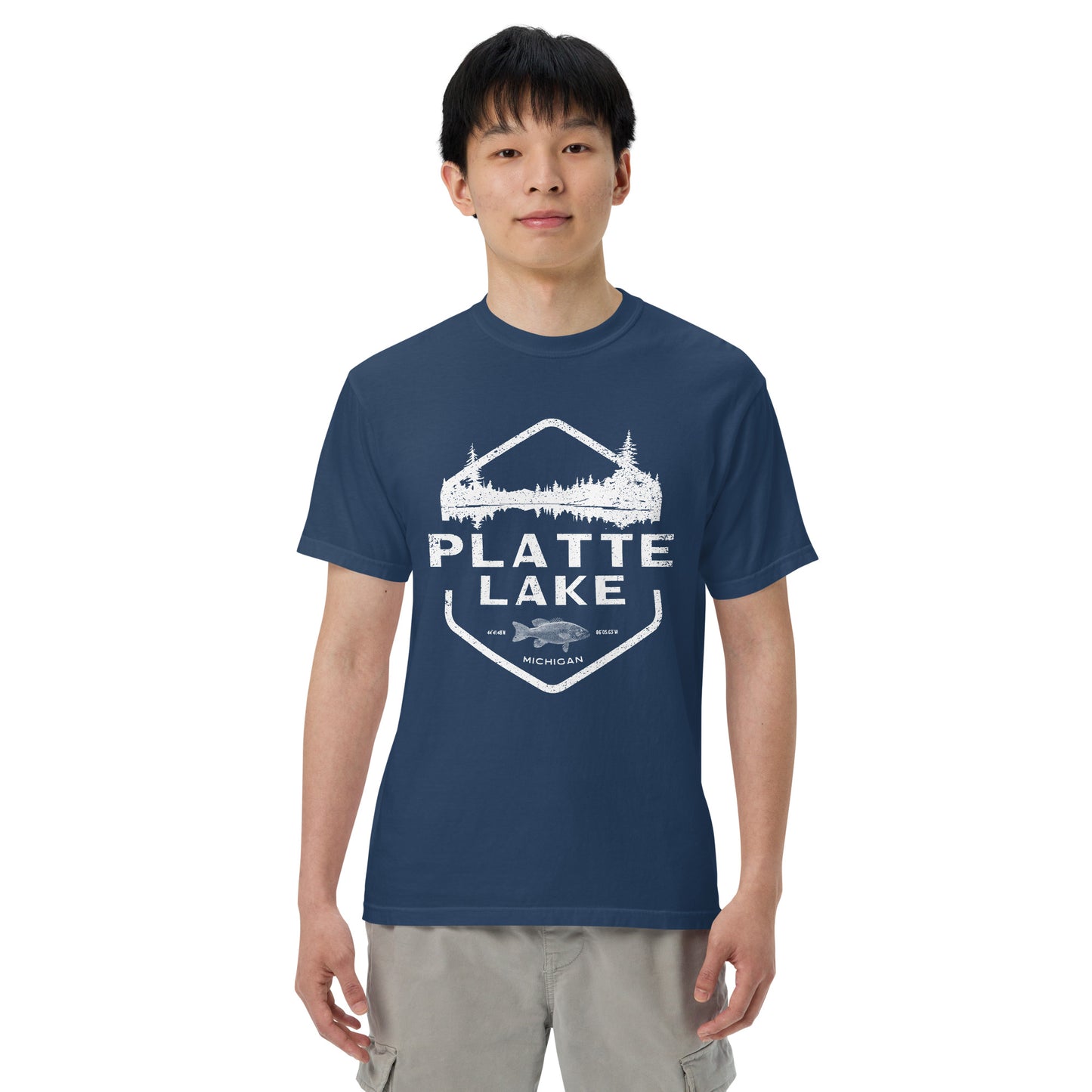 Platte fish - Unisex (Comfort Color) t-shirt