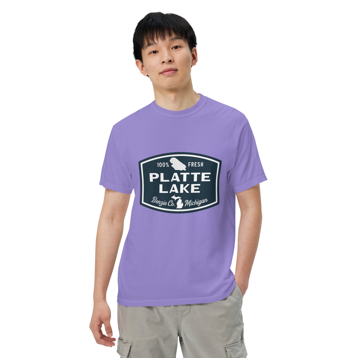 Platte Lake Badge logo - Unisex (Comfort Color) t-shirt