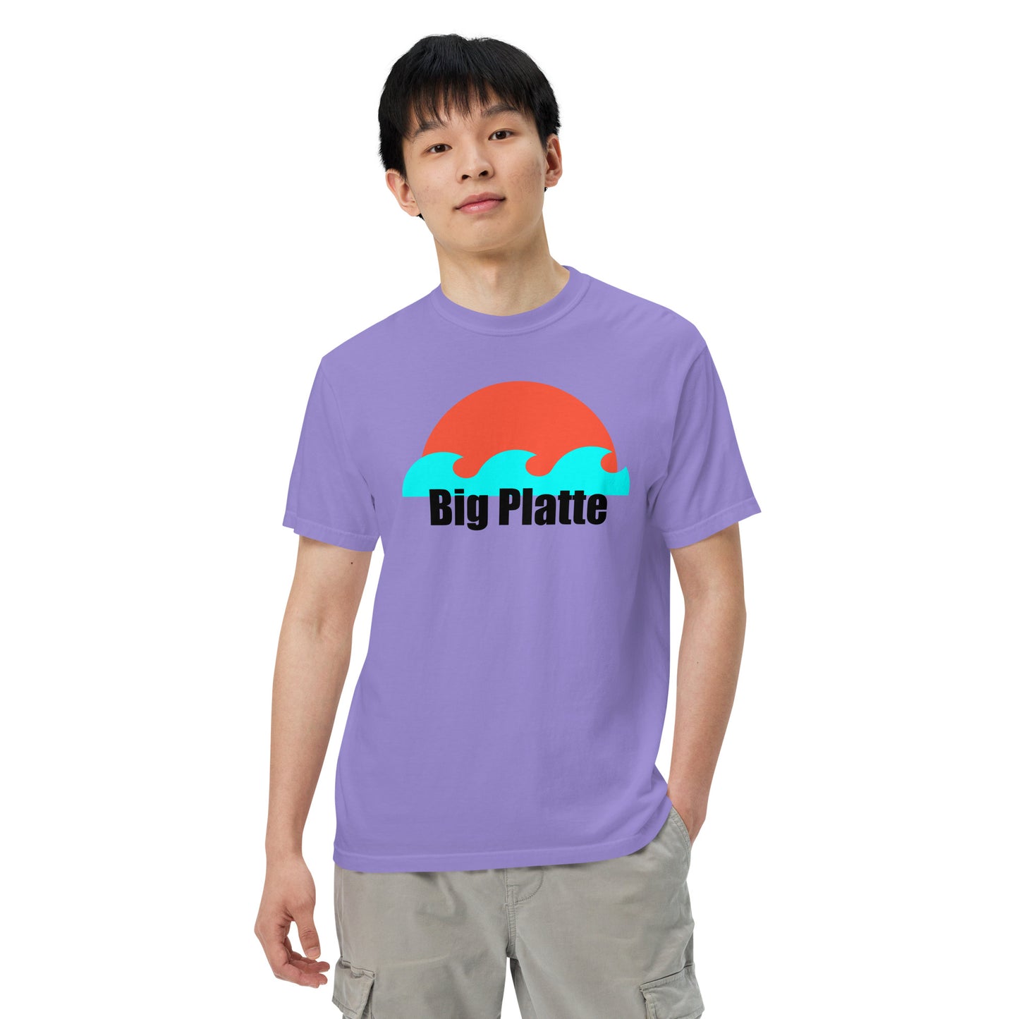 Big Platte waves Unisex garment-dyed heavyweight t-shirt