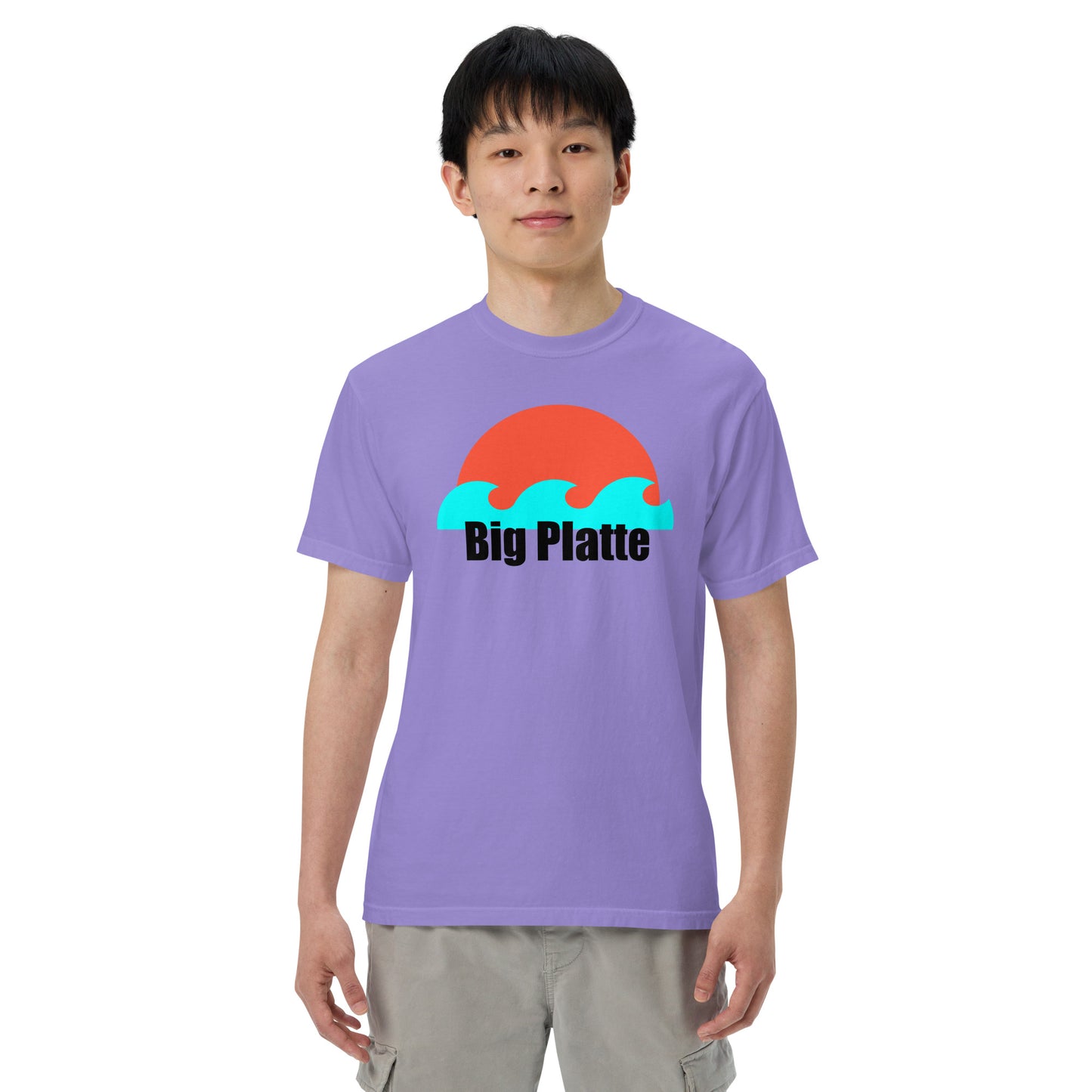 Big Platte waves Unisex garment-dyed heavyweight t-shirt