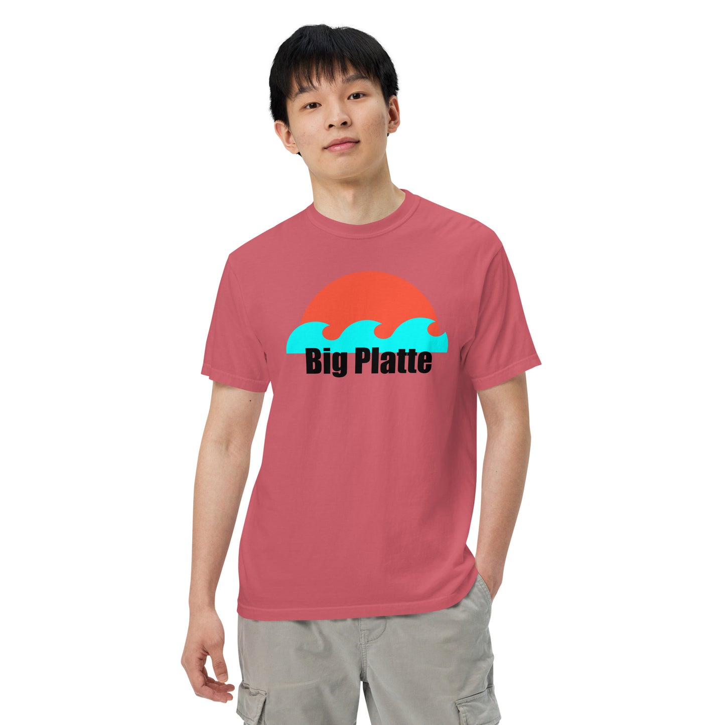 Big Platte waves Unisex garment-dyed heavyweight t-shirt