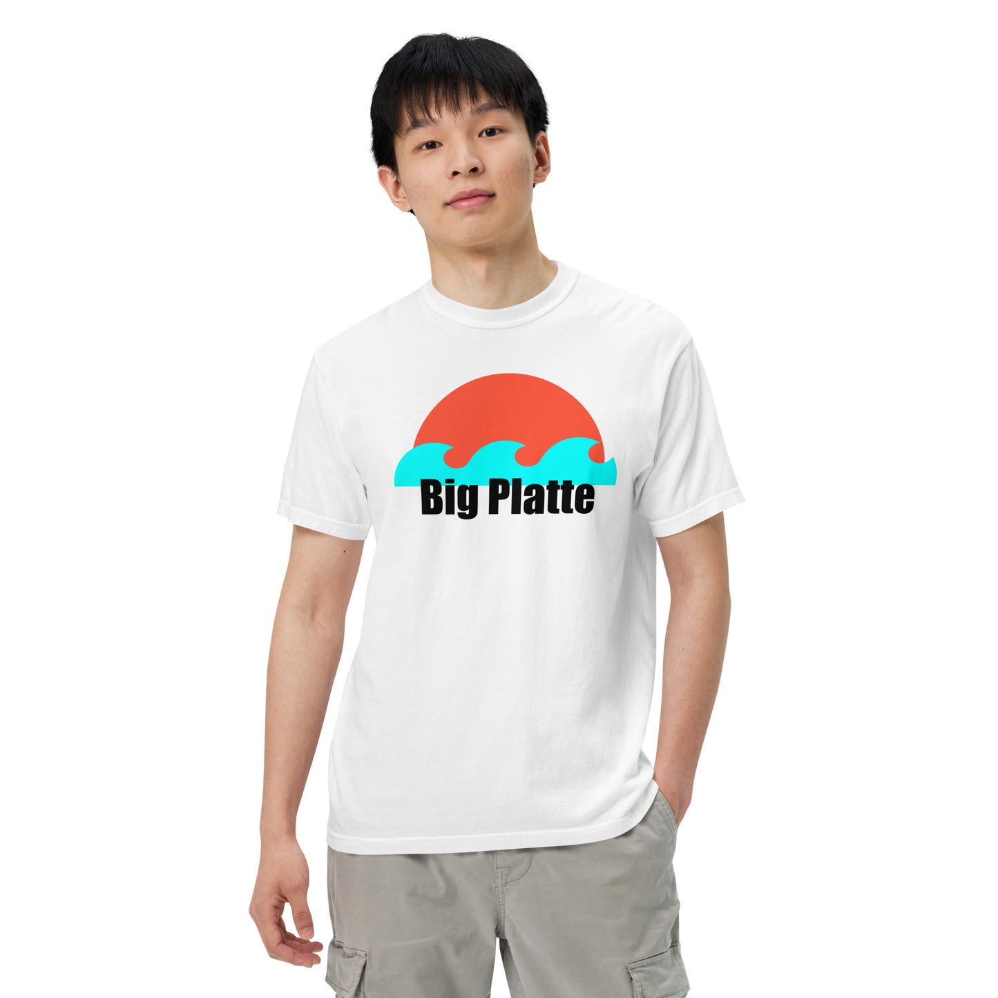Big Platte waves Unisex garment-dyed heavyweight t-shirt