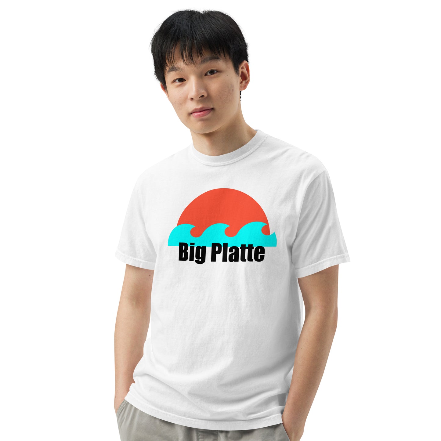 Big Platte waves Unisex garment-dyed heavyweight t-shirt