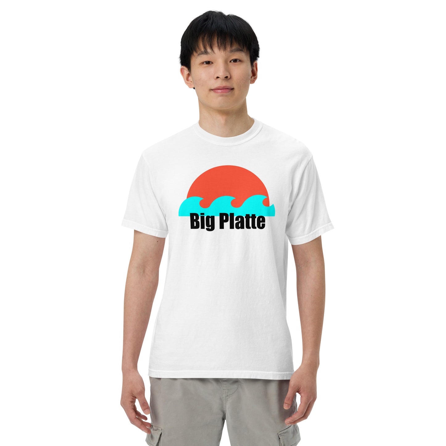 Big Platte waves Unisex garment-dyed heavyweight t-shirt