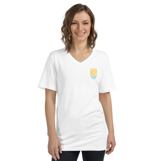 Platte Paddle Unisex Short Sleeve V-Neck T-Shirt