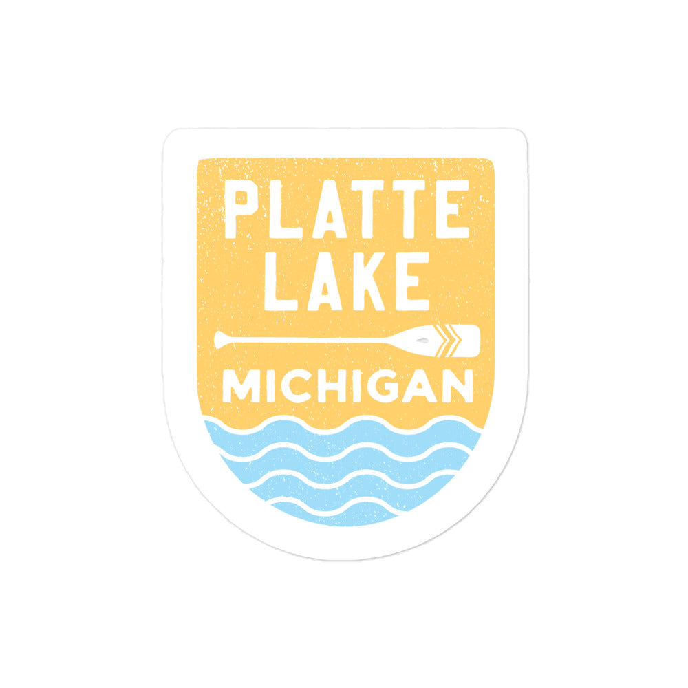 Platte paddle sticker