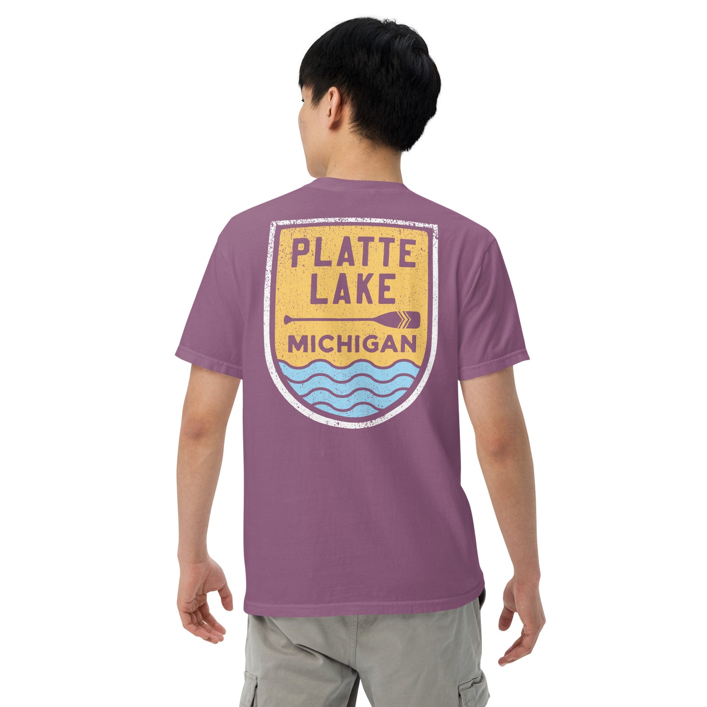 Platte Paddle (front & back) - Unisex (Comfort Color) t-shirt