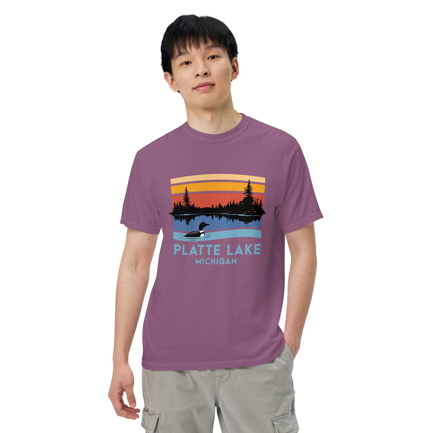 Platte Lake color short sleeve - Unisex (Comfort Color) t-shirt